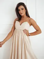 Midi šaty ELIENE Barva světle béžová DSTREET