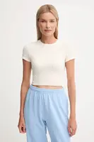 Tričko Calvin Klein Underwear dámské, béžová barva, LV00QS7546