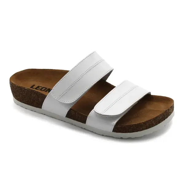 Leon 4000 Dámska zdravotná celokožená obuv s prackou 36 - 23,5cm, biela, 2,0 cm