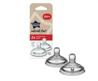 Tommee Tippee ANTI-COLIC Cumlík Na Fľašu Natural Start Hustá Strava 6m+, 2 ks