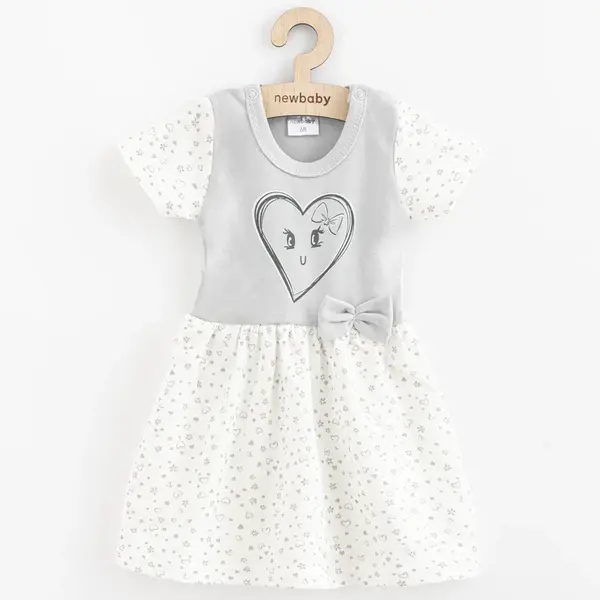 Dojčenské bavlnené šatôčky Srdiečka, vel. 62 (3-6m)