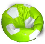 Sedací vak futbalová lopta limetkovo-biela EMI