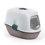 STEFANPLAST FURBA Top Chic Krytá toaleta pre mačku so sitkom svetlohnedá/ biela 39x59x43cm