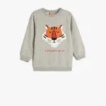 Koton Sweatshirt Lion Printed Long Sleeve Crew Neck