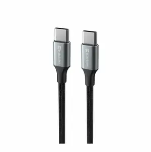 Swissten Textile II USB-C/USB-C, 1,5m černá