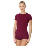 Dámské tričko Brubeck Active Wool s krátkým rukávem Plum L