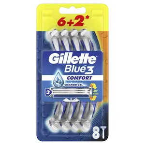 Gillette Jednorázová holítka Blue3 Comfort 6+2 ks