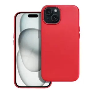 Zadní kryt LEATHER MAG COVER case pro Apple iPhone 16 Plus, red