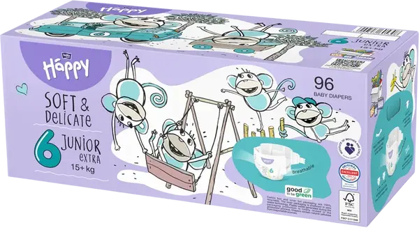 BELLA Baby Happy Soft&Delicate Junior Extra Box 2 x 48 ks