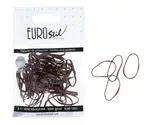 Gumičky do vlasů Eurostil Professional TPU Hair Elastics For Hairstyles - hnědé, 50 ks (06810)