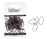 Gumičky do vlasů Eurostil Professional TPU Hair Elastics For Hairstyles - hnědé, 50 ks (06810)