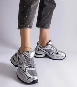 Gemre Silver sneakers on a chunky sole Adoma