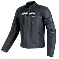 Pánská kožená moto bunda Spark Dark černá S