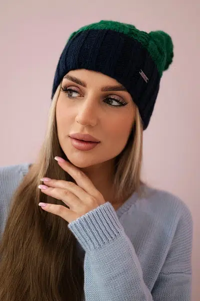 marka niezdefiniowana Čapica s fleece Paris K212 zelená+námornícka modrá