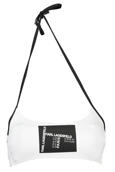 KARL LAGERFELD BEACHWEAR SWIMSUIT TOP WOMEN WHITE