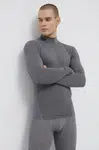 Tričko s dlhým rukávom Under Armour 1369606 pánske, šedá farba, jednofarebné, 1369606