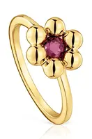 Strieborný pozlátený prsteň Tous 12 Sugar Party