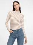 Beige Women's Striped Long Sleeve T-Shirt ORSAY - Women's