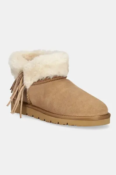 Semišové sněhule Answear.LAB hnědá barva