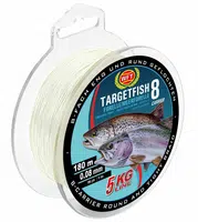 Wft splétaná šňůra targetfish 8 meerforelle forelle poloprůhledná - 0,08 mm 5 kg 180 m