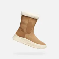 Brown Girls Winter Boots Geox Laquinny WPF - Girls
