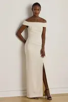 Šaty Lauren Ralph Lauren béžová barva, maxi, přiléhavé, 253982109