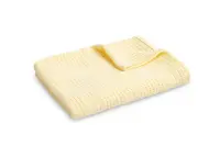 SENSILLO Jemná ažurková bavlněná dečka 110x70 - krémová