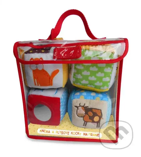 Knižka a plyšové kocky na hranie: Zvieratá z farmy - kniha z kategorie Úkoly pro děti