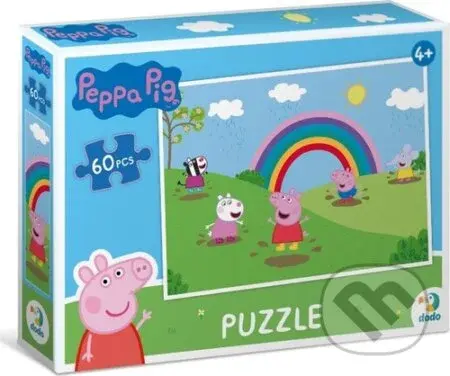 Prasátko Peppa Duhové radovánky (60 dílků) - puzzle z kategorie 15 - 60 dílků