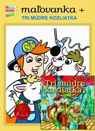Tri múdre kozliatka (maľovanka + CD)