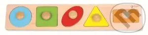 Vkládačka - geometrické tvary pro nejmenší (5 ks dřevo) - hra z kategorie Stavebnice