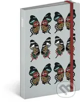 Notes s gumičkou Motýl