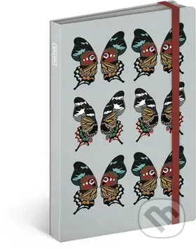 Notes s gumičkou Motýl