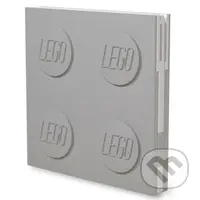 LEGO Zápisník s gelovým perem jako klipem - šedý