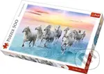 Galop bielych koní - puzzle z kategorie Zvířata