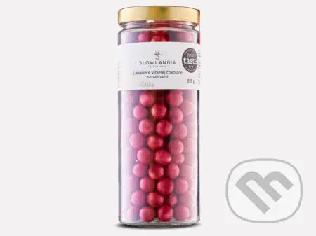 Lieskovce v bielej čokoláde s malinami (620g)