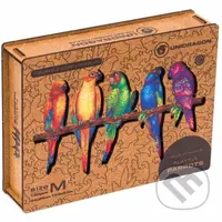 Papoušci M (Unidragon drevené puzzle) - puzzle z kategorie Zvířata