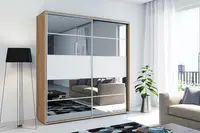 Šatní skříň Ska A6 XL Barva korpusu: Dub - Craft zlatý, Rozměry: 200 cm, Dveře: Bílé