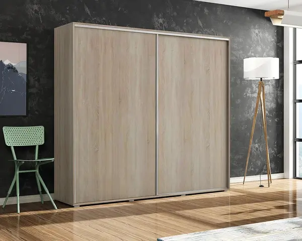 Šatní skříň Ska A15 XL Barva korpusu: Dub - sonoma, Rozměry: 200 cm, Dveře: Dub sonoma