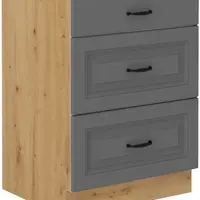 Spodní skříňka Stilo 60 D 3S BB - Premium Box Barva korpusu: Dub artisan, Barva dvířek: Dust Grey