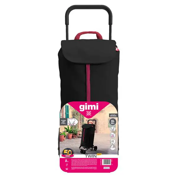 Vozík nákupní GIMI Twin Black 52l 169324