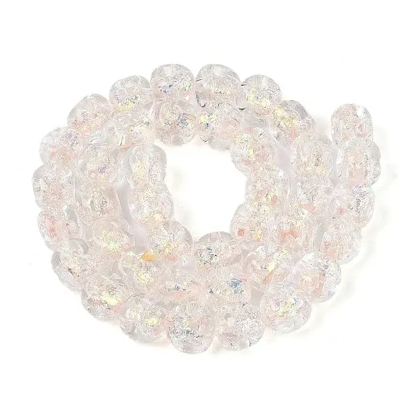 Handmade Foil Lampwork Beads Strands