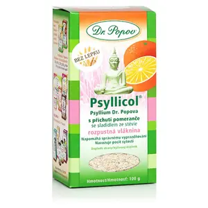 DR. POPOV Psyllicol s příchutí pomeranče 100 g
