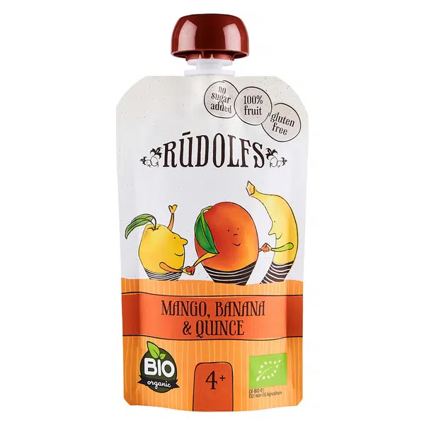 RUDOLFS Bio kapsička mango, banán a kdoule 4m+ 110 g