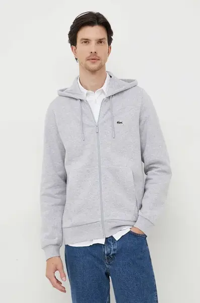 Lacoste  mikina s kapucňou pánska s bavlnou