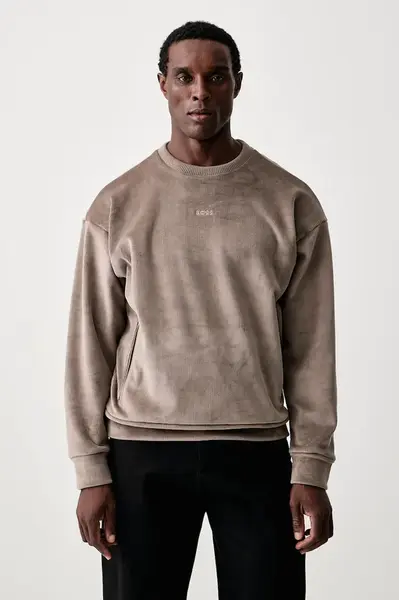 BOSS Green  mikina pánská velurová SW_Cord Sweat