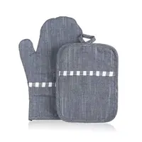 Sada chňapky a podložky BANQUET Denim Grey