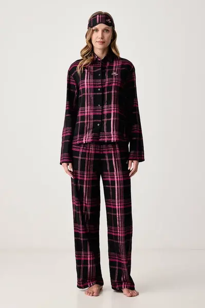 HUGO  dvoudílné pyžamo dámské s bavlnou FLANNEL GIFT-SET