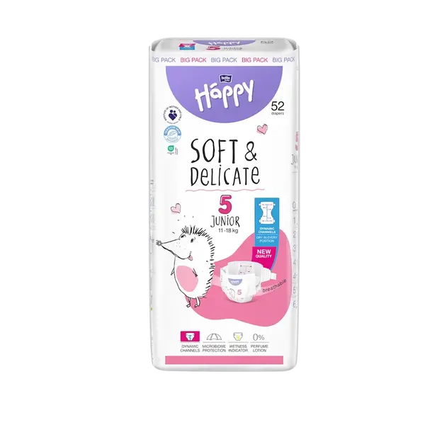 BELLA HAPPY Baby junior 11 - 18 kg 52 kusů