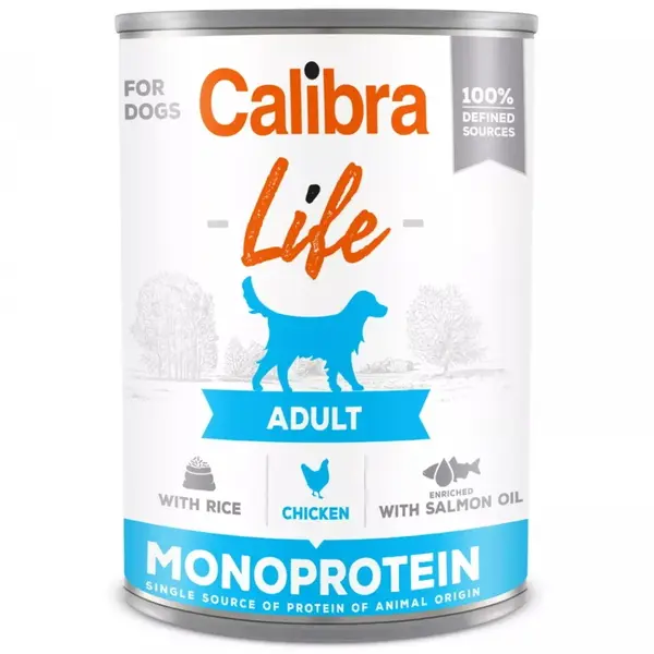 CALIBRA Life konzerva Adult Chicken with rice pro psy 400 g
